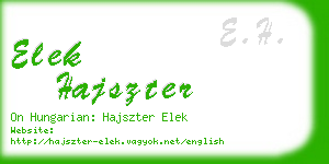 elek hajszter business card